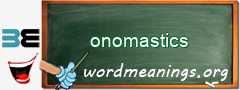 WordMeaning blackboard for onomastics